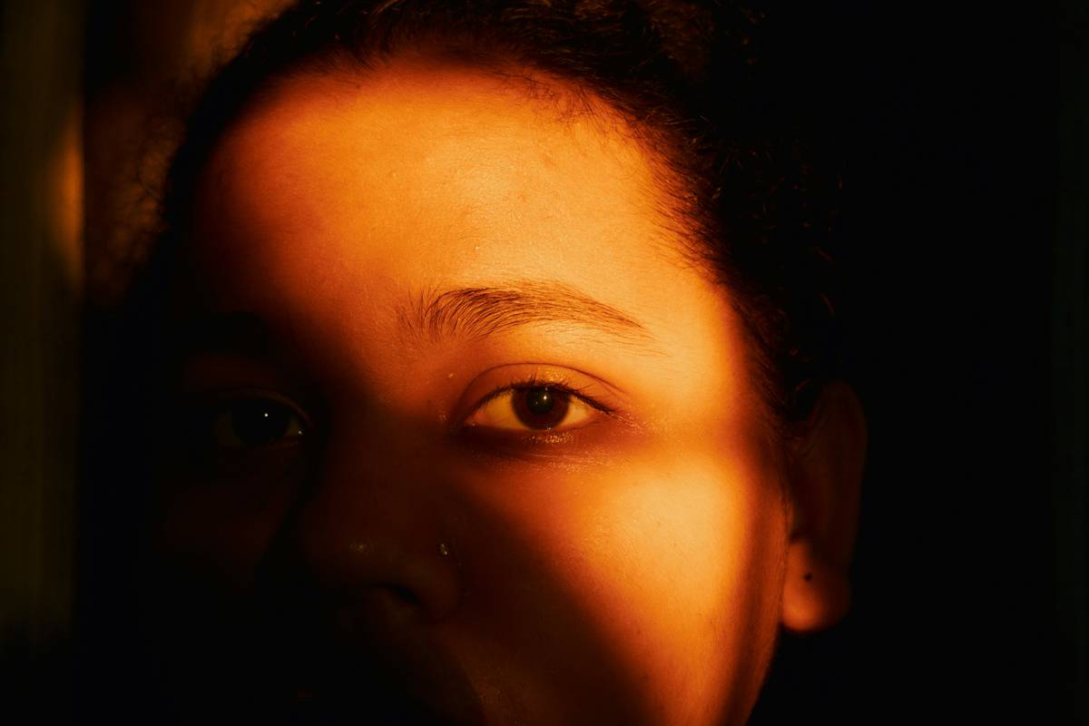 Before and after comparison of woman using burdock root skincare