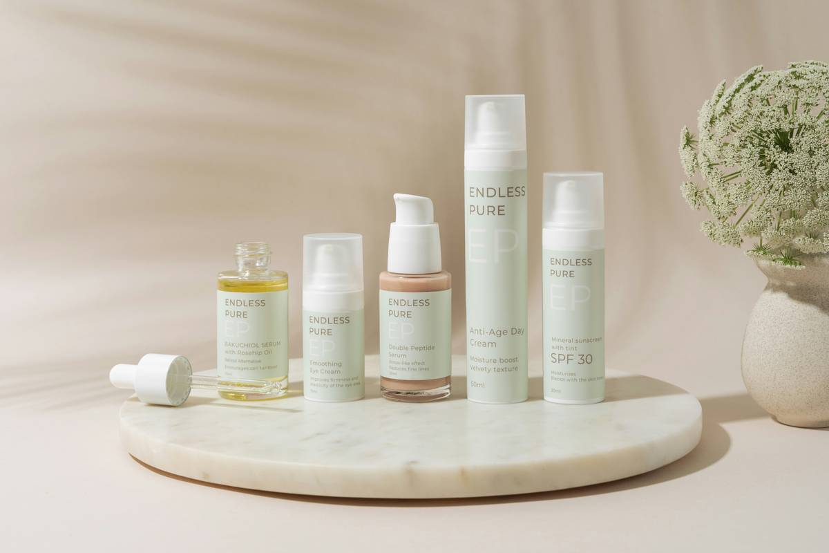 Before and after photo showing improved skin texture using cilantro mask